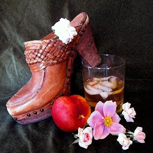 Art: Wooden Shoes, Moonshine Booze by Artist Carissa M Martos