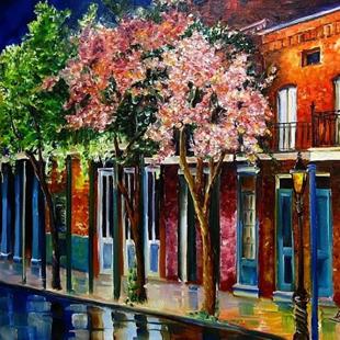 Art: The Glow on Chartres Street - SOLD by Artist Diane Millsap
