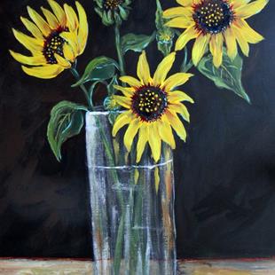 Art: Sunflowers for Manet by Artist Diane Funderburg Deam