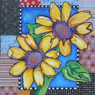 Art: Sunflower Quilt by Artist Melanie Douthit