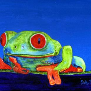 Art: Tree Frog (available in my ebay store) by Artist Ulrike 'Ricky' Martin