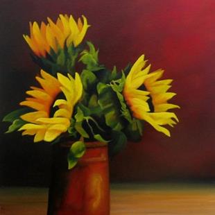 Art: Sunflower Bouquet by Artist Christine E. S. Code ~CES~