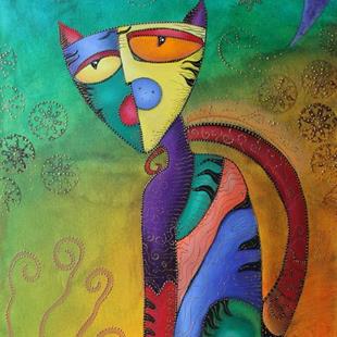 Art: Celestial Cat by Artist Laura Barbosa