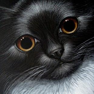 Art: TUXEDO CAT by Artist Cyra R. Cancel