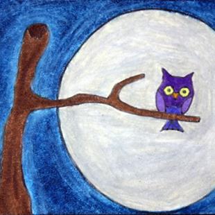 Art: DALI OWL by Artist Tina Marie Ferguson
