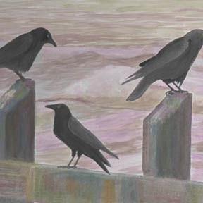 Art: A Murder Of Crows by Artist Carol Thompson