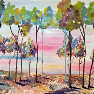 Art: Abstract Trees by Artist Delilah Smith