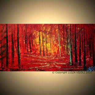 Art: RED FOREST.jpg by Artist LUIZA VIZOLI