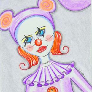 Art: Clown With A Tear-Sold by Artist Sherry Key