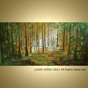 Art: custom painting calm forest by Artist LUIZA VIZOLI