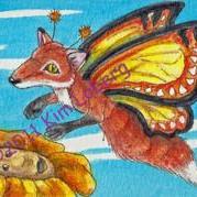 Art: Just Cruising By-Fox Butterfly by Artist Kim Loberg