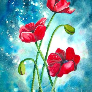 Art: Enchanted Poppies by Artist Melanie Pruitt