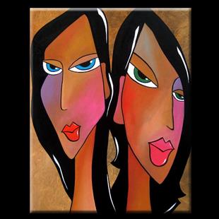 Art: Faces1058 2228 Mean Girls 2 by Artist Thomas C. Fedro