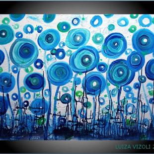 Art: BLUE POPPIES by Artist LUIZA VIZOLI