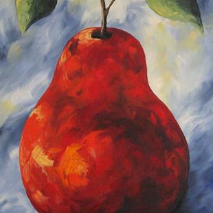 Art: Really Big Red Pear by Artist Torrie Smiley