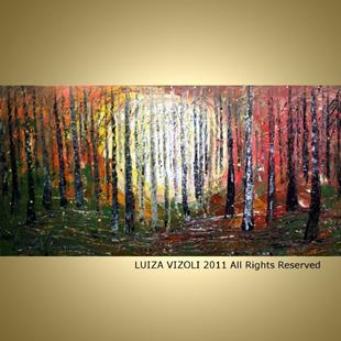 Art: SUNSET TREES by Artist LUIZA VIZOLI