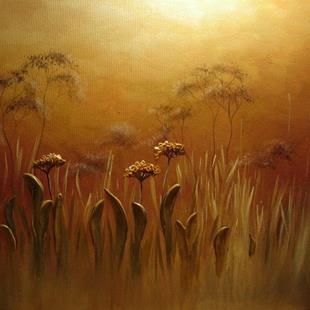 Art: Foggy Meadow by Artist Ewa Kienko Gawlik