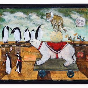 Art: yeah but who invited the penguins by Artist Claudia Roulier