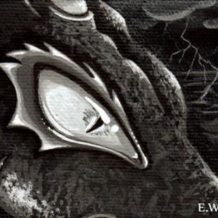 Art: Dragon Of Dark Waters by Artist Elaina Wagner