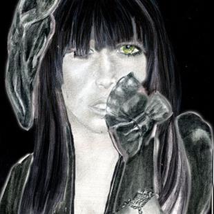 Art: Lady Ga Ga the Dark Side of Life by Artist Alma Lee