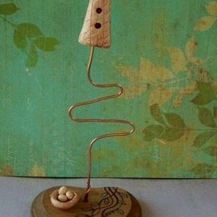 Art: Fairy Birdhouse Sculpture by Artist Sherry Key