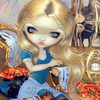 Art: Alice in a Dali Dream ACEO by Artist Jasmine Ann Becket-Griffith