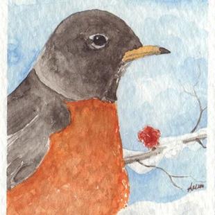 Art: Winter Robin by Artist Amanda Makepeace