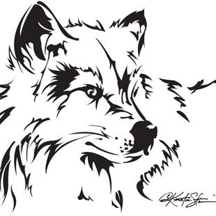 Art: Wolf by Artist Kathy Morton Stanion