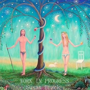 Art: ADAM AND EVE WORK IN PROGRESS by Artist Susan Brack