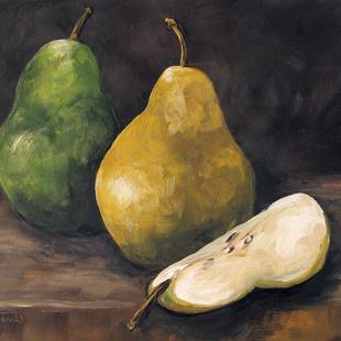 Art: Pears Green and Gold by Artist Torrie Smiley