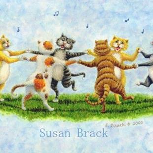 Art: CAT DANCE by Artist Susan Brack