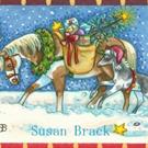 Art: CHINCOTEAGUE PONIES AND HOLIDAY WISHES by Artist Susan Brack