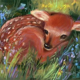 Art: New Spring Fawn ~ Sold by Artist Patricia  Lee Christensen