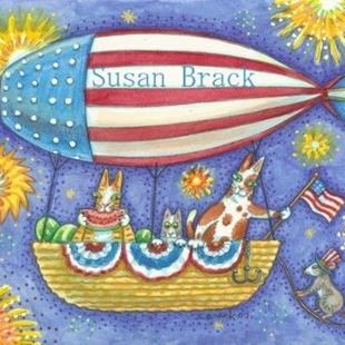 Art: Hiss N' Fitz UP HIGH FOR THE 4TH OF JULY by Artist Susan Brack