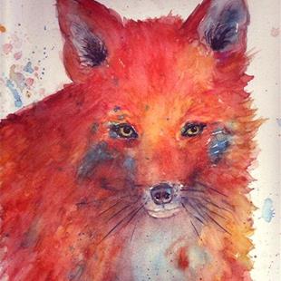 Art: Red Fox by Artist Ulrike 'Ricky' Martin