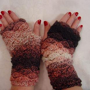 Art: Fingerless Petal Gloves by Artist Bonnie G Morrow