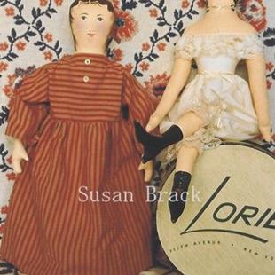 Art: Primitive Folk Art Painted Cloth Dolls by Artist Susan Brack