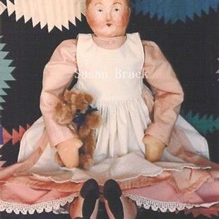 Art: FINELLA Primitive Folk Art Doll by Artist Susan Brack
