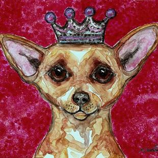 Art: Chihuahua and Pink by Artist Melinda Dalke