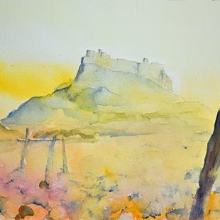 Art: Lindisfarne Castle by Artist John Wright
