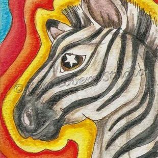 Art: Funky Zebra by Artist Kim Loberg