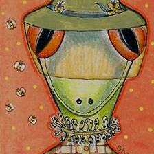 Art: Miss Lizzy Goes Beekeeping-Sold by Artist Sherry Key