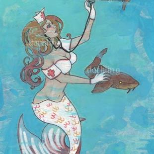 Art: Nurse Mermaid by Artist Emily J White