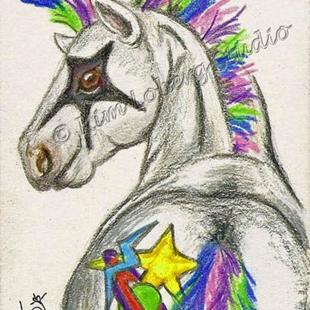 Art: Punk Rockin Star Pony - SOLD by Artist Kim Loberg
