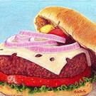 Art: Cheese Burger by Artist Ulrike 'Ricky' Martin