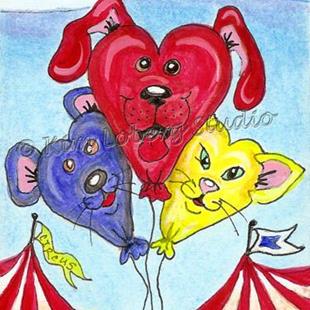 Art: Circus Balloon Animals by Artist Kim Loberg