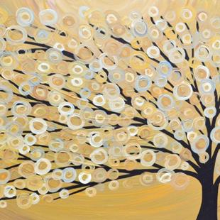 Art: Gold Tree Painting by Artist Louise Mead