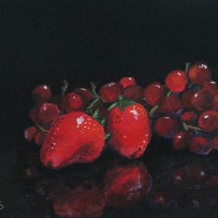 Art: Strawberries and Grapes by Artist Torrie Smiley
