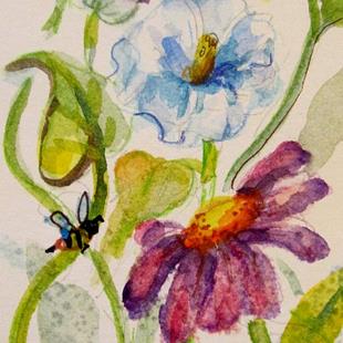 Art: Wild Flowers Aceo- SOLD by Artist Delilah Smith