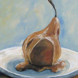 Art: Pear with Caramel by Artist Torrie Smiley